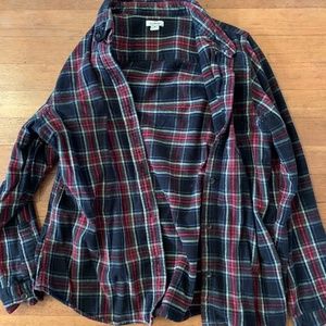 Black and red plaid LL Bean Flannel